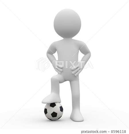 Football player standing with a ball 8596118
