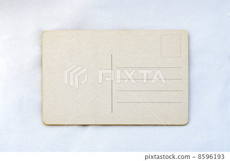 Blank post card on white grunge surface Blank post card on white grunge surface 8596193