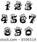 Cartoon monster numerals 8596514