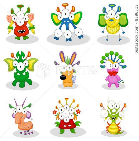 Cartoon monsters, goblins, ghosts 8596515