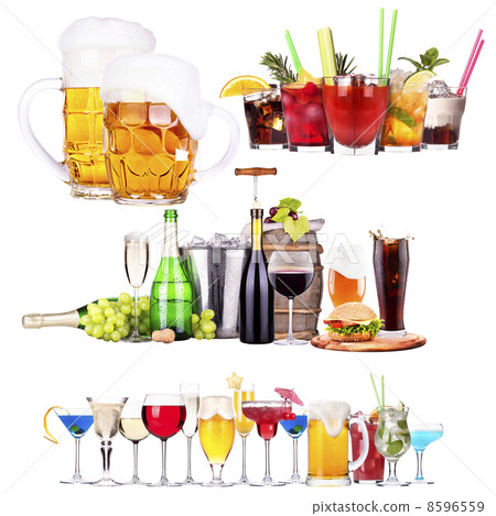 different alcohol drinks set isolated different alcohol drinks set isolated 8596559