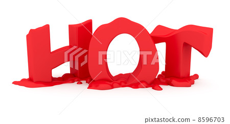 Melting letters Hot 8596703