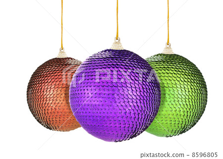 multicolored christmas-balls isolated multicolored christmas-balls isolated 8596805
