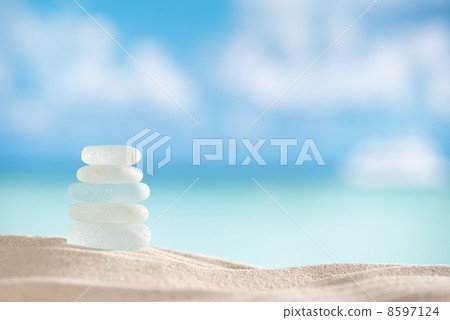 sea glass seaglass with ocean , beach and seascape 8597124