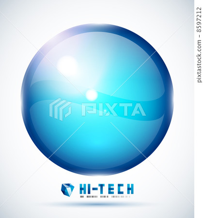 Big sphere abstract modern design template 8597212
