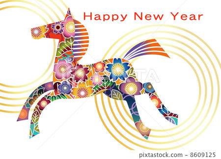 New year's card horse 2014 New year's card horse 2014 8609125