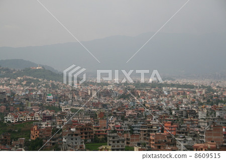 View from the Kirtiples near Kathmandu in Nepal 8609515