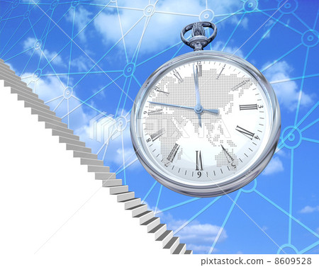 時鐘在世界地圖/明天樓梯上 時鐘在世界地圖/明天樓梯上 8609528