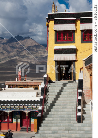Buddhist heritage, Thiksey monaster. India, Ladakh 8610132