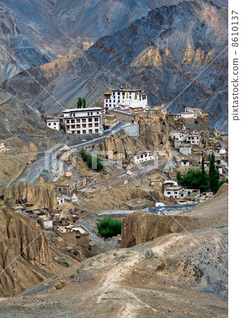 Lamayuru monastery at Hymalaya. India, Ladakh 8610137