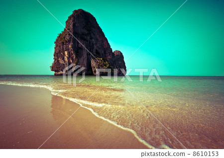 Tropical beach landscape. Thailand 8610153