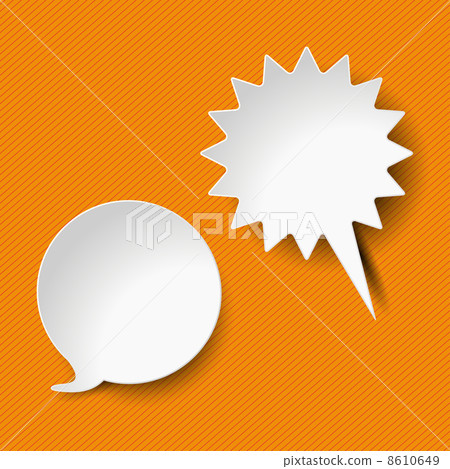 Speech And Shout Bubbles Orange Stripes Speech And Shout Bubbles Orange Stripes 8610649