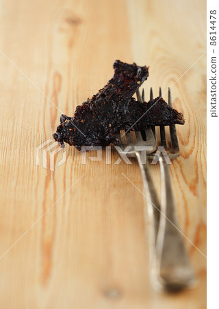 jerky beef - homemade dry cured spiced meat 8614478