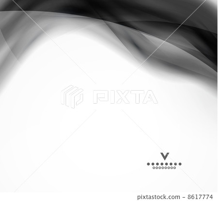 Black abstract wave design template 8617774