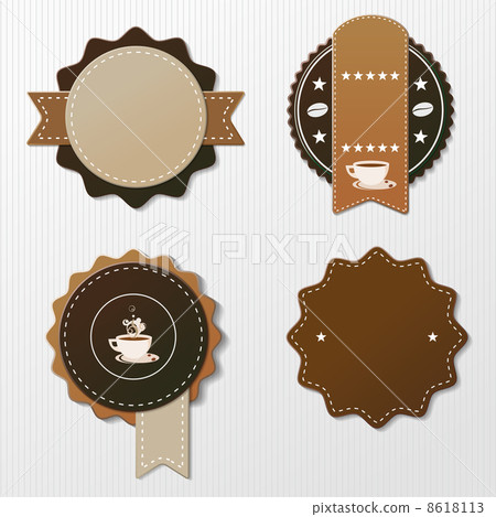 Four Coffee Labels With Text Four Coffee Labels With Text 8618113