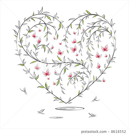 Abstract floral heart 8618552