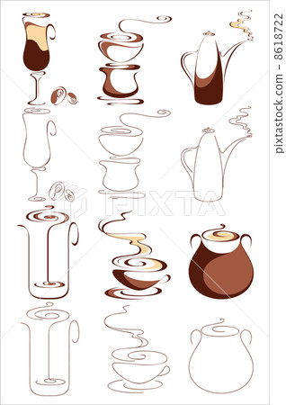 vector coffee elements set 8618722