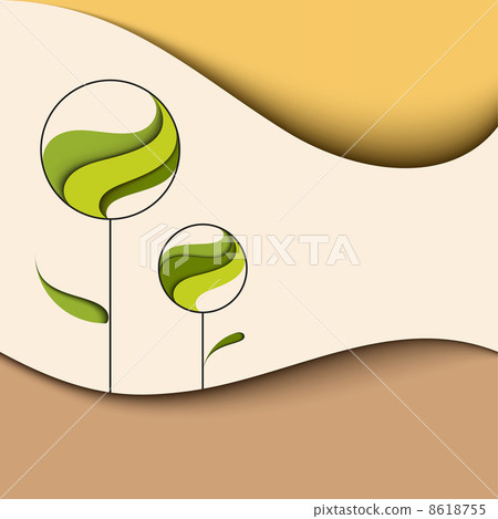 Abstract trees. Nature background 8618755