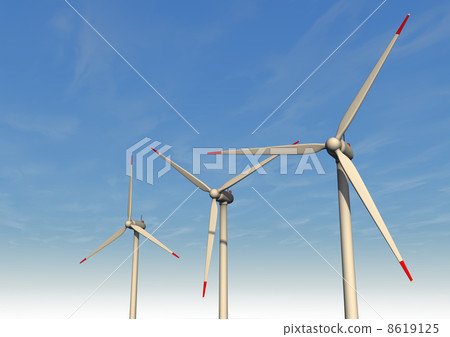 Three Wind Turbines Three Wind Turbines 8619125
