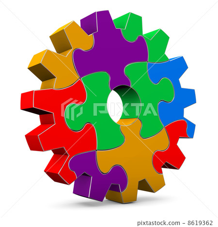 Colorful Puzzle Gear Wheel 8619362