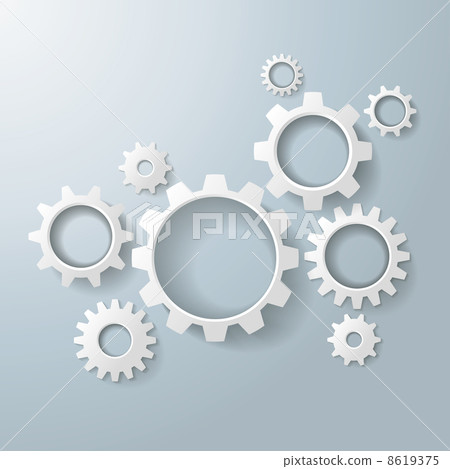Several White Gears 8619375