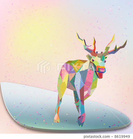 Christmas Deer trendy hipster style geometric shapes vector Christmas Deer trendy hipster style geometric shapes vector 8619949
