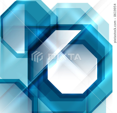 Blue modern geometric absract background Blue modern geometric absract background 8619954