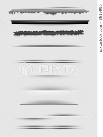 Vector set of abstract dividers isolated on gray 8619990