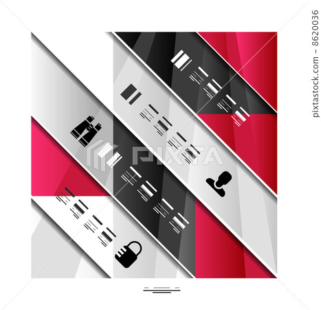 Modern geometric infographic banner template 8620036