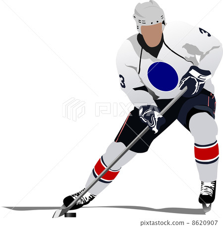 Ice hockey players. Vector illustration Ice hockey players. Vector illustration 8620907
