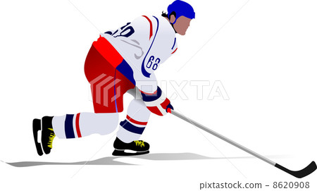 Ice hockey players. Vector illustration Ice hockey players. Vector illustration 8620908