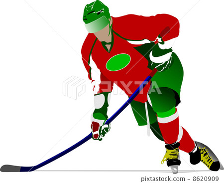 Ice hockey players. Vector illustration 8620909