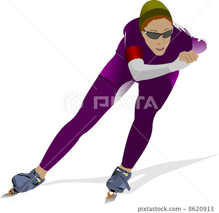 Speed skating. Vector illustration 8620913