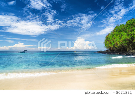 Tropical beach. Padangbai, Bali, Indonesia 8621881