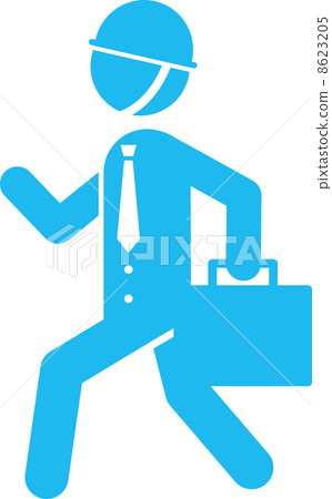 Pictogram of people who evacuate in case of disaster 8623205