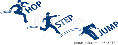 Businessman who plays three jumps Businessman who plays three jumps 8623217