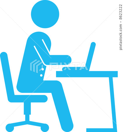 書桌工作的男性圖表 8623222