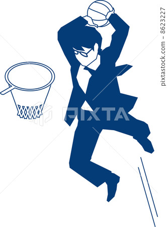 Businessman who decides dunk shot 8623227