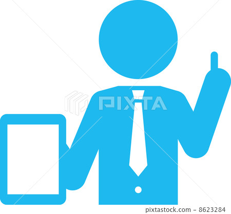 Pictogram of a salaried worker to present Pictogram of a salaried worker to present 8623284