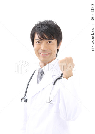 Doctor doing guts pose Doctor doing guts pose 8623320