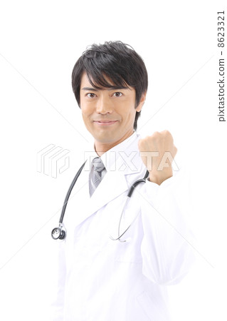 Doctor doing guts pose Doctor doing guts pose 8623321