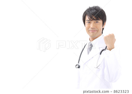 Doctor doing guts pose Doctor doing guts pose 8623323