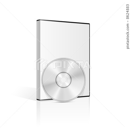 DVD case and disk on white background DVD case and disk on white background 8624883
