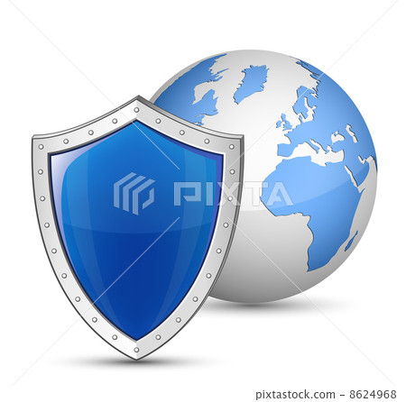 Globe and shield 8624968