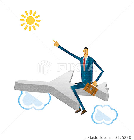 Airplane and businessman 8625228
