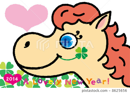 New Year's card illustration in the afternoon 8625656