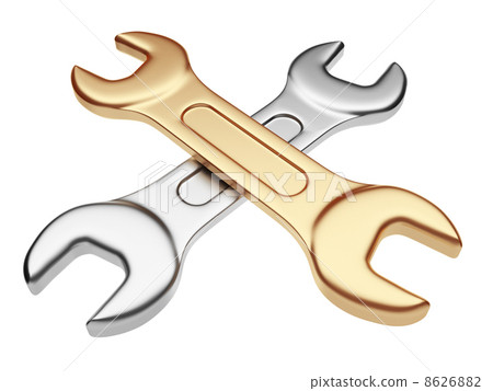 Wrench tool. 3D illustration isolated on a white Wrench tool. 3D illustration isolated on a white 8626882