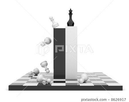 Chess 3D. Business strategy.Isolated Chess 3D. Business strategy.Isolated 8626917