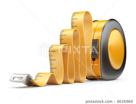 Tape measure ruler. 3D Icon isolated on white background 8626968