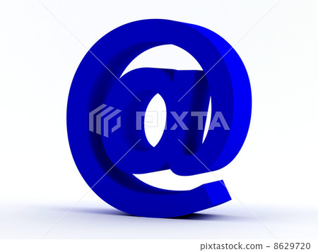 Blue @ e-mail sign 8629720